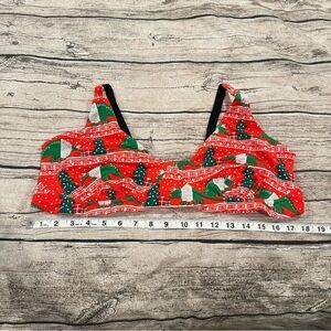 MeUndies Vibrant Red Modal Wireless Bra With Christmas Dino Theme Size 4X